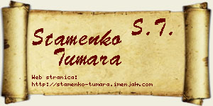 Stamenko Tumara vizit kartica